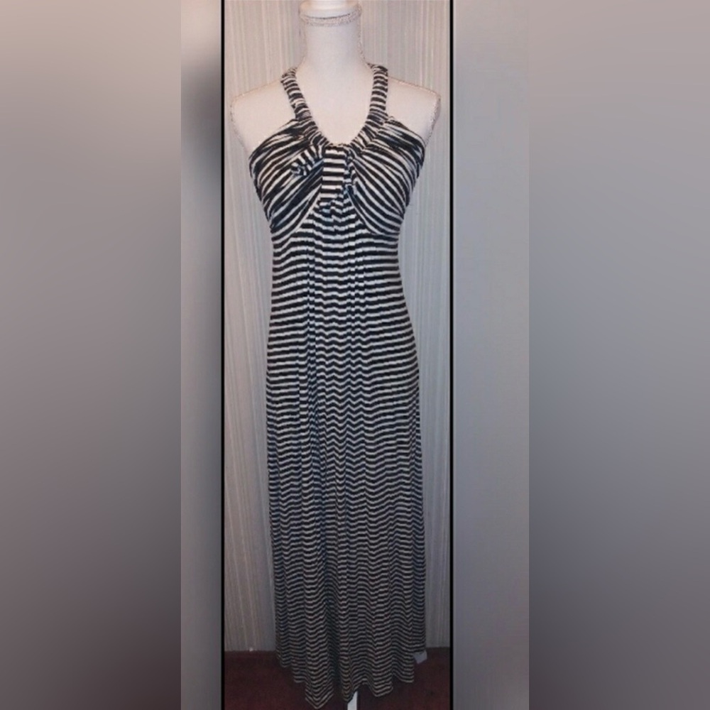 Calvin Klien Striped Black and White Maxi Dress